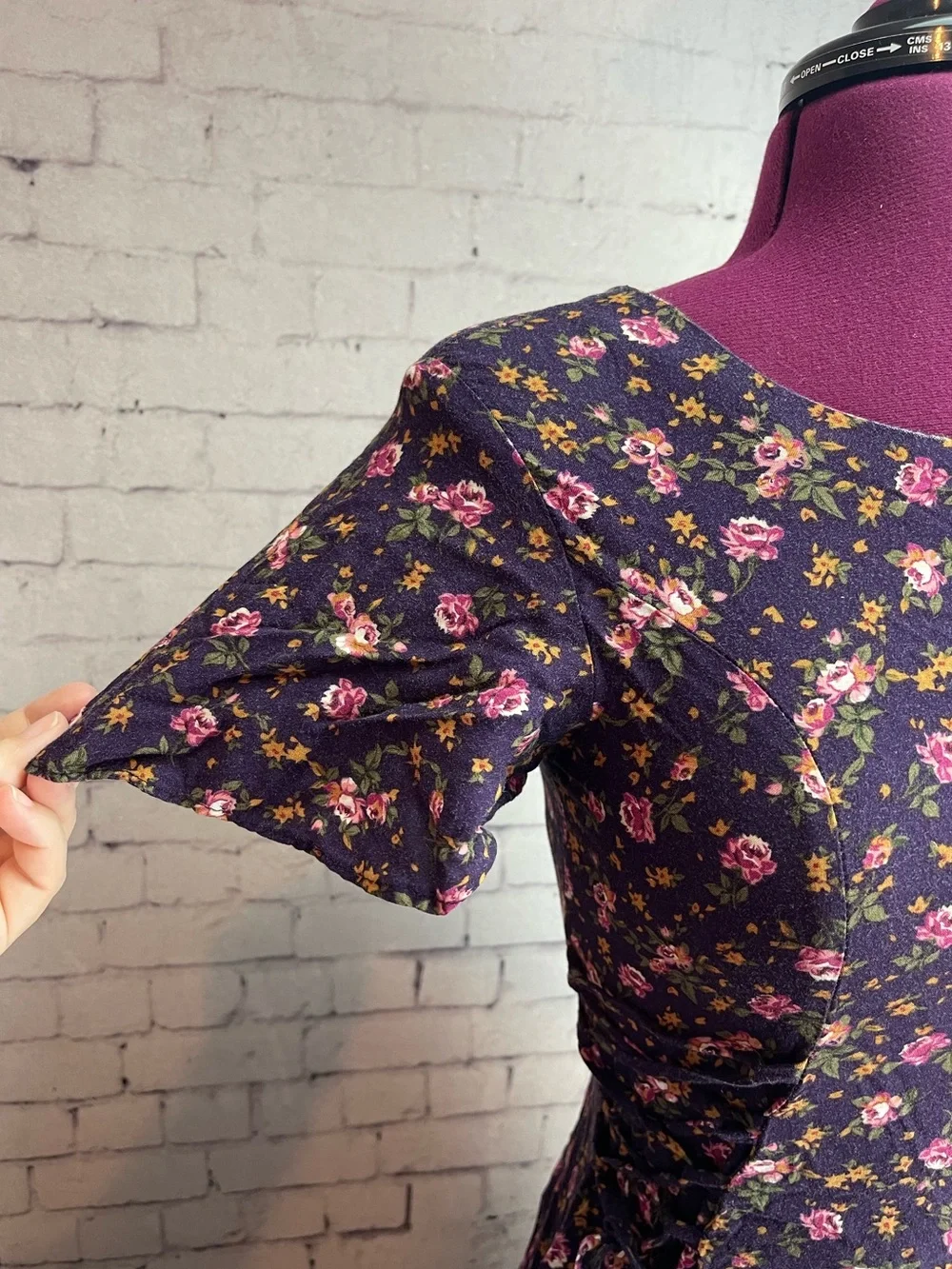 Rampage vintage 1990’s Y2K midi dress floral print size 12